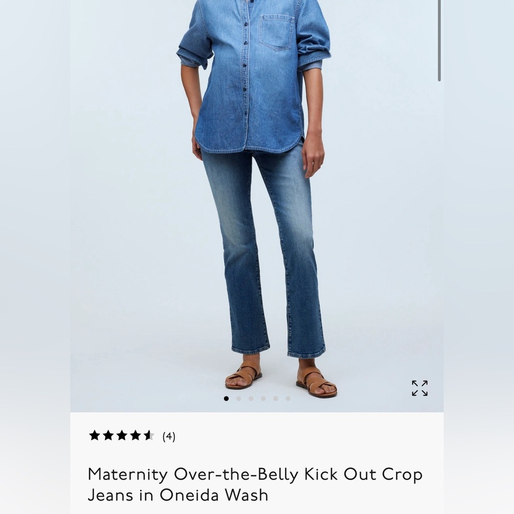 Kick crop maternity jeans